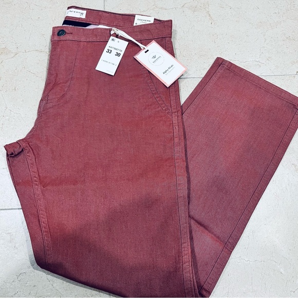 Dockers / Men's Rust Red Alpha Khaki Slim Tapered Fit Pants - Picture 10 of 10